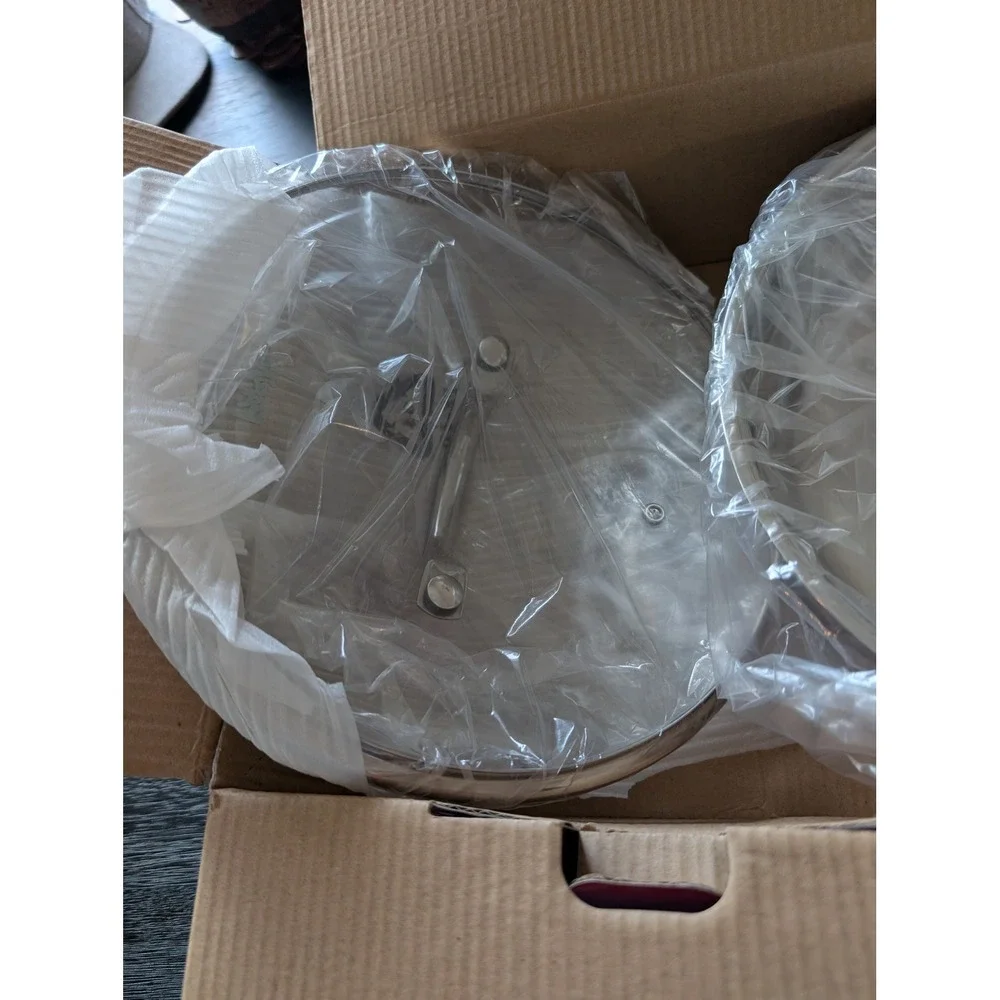 9.5 Inch Stainless Steel Chicken Fryer Pan With Lid NEW Parini Signature Series